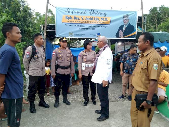 Aman dan Lancarnya Kunjungan Anggota Komisi III DPR RI, Polsek Amanuban Barat Gelar Pengamanan