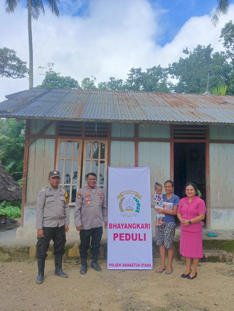 Dukung Percepatan Penanganan Stunting, Kapolsek Amanatun Utara Datangi Anak Asuh