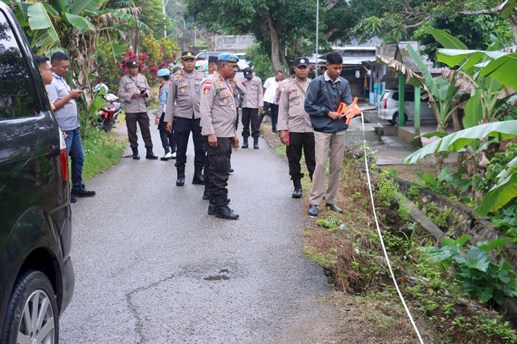 Personil Polres TTS Dikerahkan pengamanan Pengukuran Pengembalian Batas Bidang Tanah
