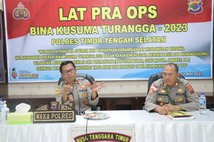 Polres TTS Awali Operasi Bina Kusuma Turangga -2023 Dengan Menggelar Latpra Ops