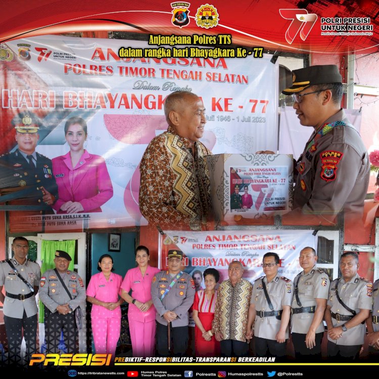 Demi Meningkatkan Silaturahmi, Jelang Hari Peringati Bhayangkara ke-77, Kapolres TTS Pimpin Anjangsana Ke Para purnawirawan Polri dan Warakawuri