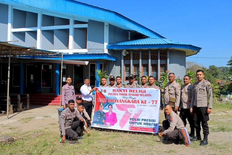 Pererat Silahturahmi Bersama Toko Agama , Jelang hari Peringatan Bhayangkara Ke-77, Polres TTS Bakti Religi di Tempat Ibadah