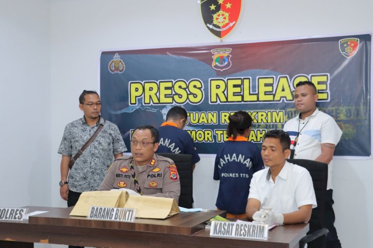 Ungkap Kasus TPPO, kapolres TTS Pimpin Langsung Press Release