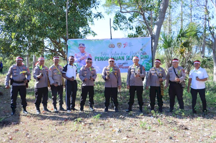 Peringati HUT RI ke-78 dan Sambut Hari Jadi ke-75 Polwan RI, Polri Targetkan Akan Tanam 1 Juta Pohon di Indonesia