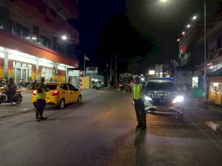 Cipta Kamseltibcarlantas, , Satlantas Polres TTS Rutin Patroli Malam