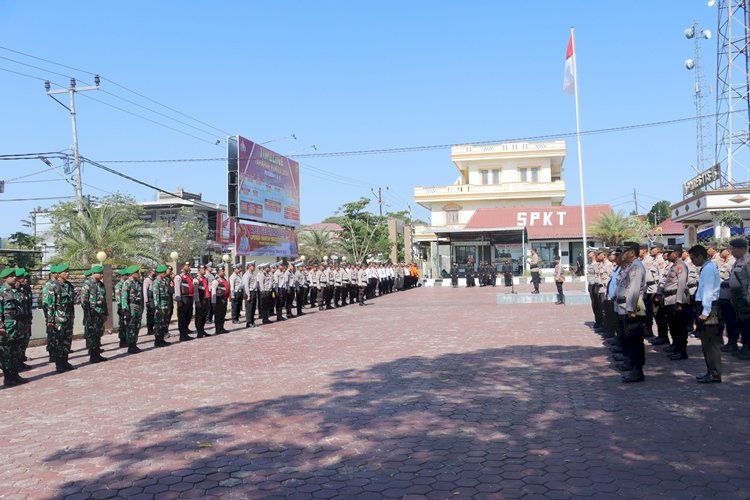 Siap Mengamankan Pemilu 2024, Polres TTS Melaksanakan Apel Gelar Pasukan