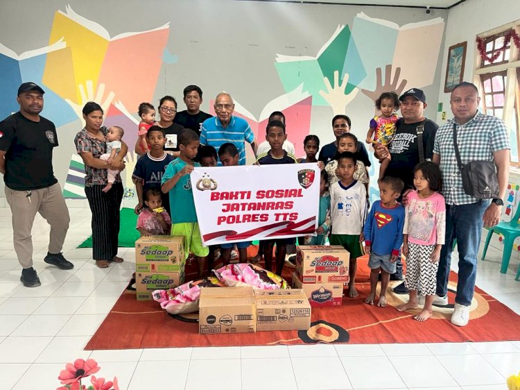 Peduli Kasih, Unit Jatanras Polres TTS Bansos Ke Pantai Asuhan