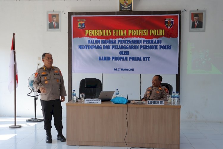 Cegah Prilaku Meyimpang dan Pelanggaran Anggota Polri, Kabid Propam Polda NTT Lakukan Pembinaan Di Polres TTS