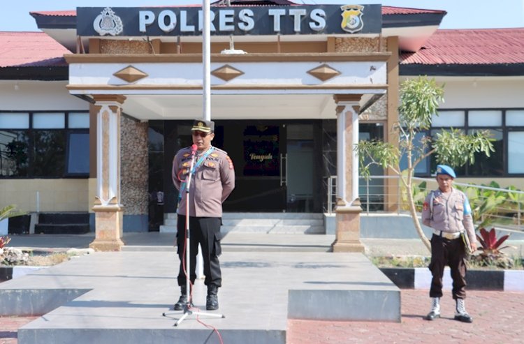 Pimpin Apel Jam Pimpinan, Kapolres TTS: Netral Dalam Pemilu 2024