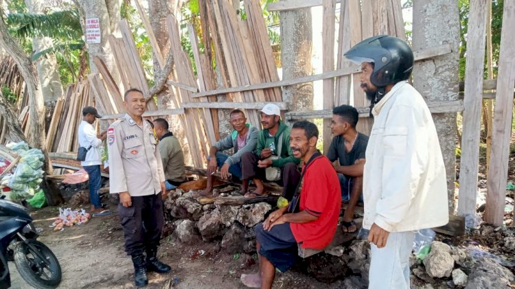 Jelang Pemilu 2024, Bhabinkamtibmas Imbau warga Jaga Kamtibmas Agar Tetap Aman Kondusif