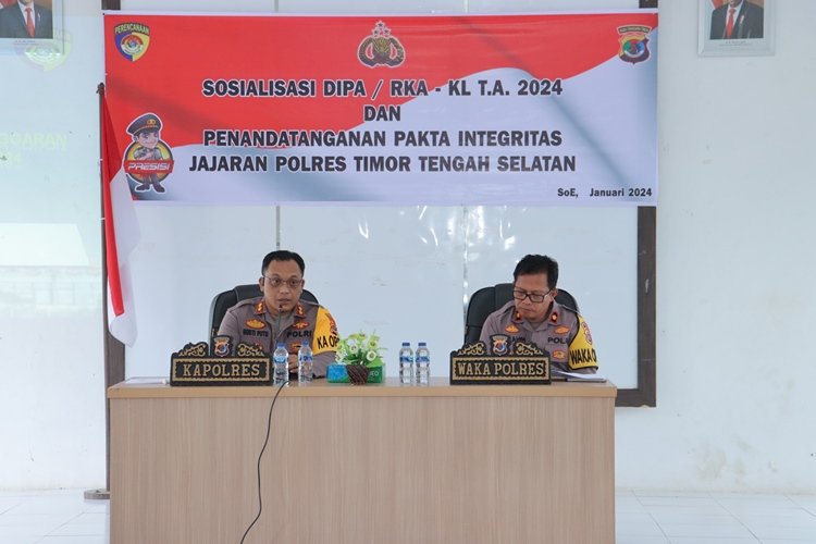 Sebagai Bentuk Transparansi, Polres TTS Sosialisasi DIPA/ RKA-KL Tahun 2024