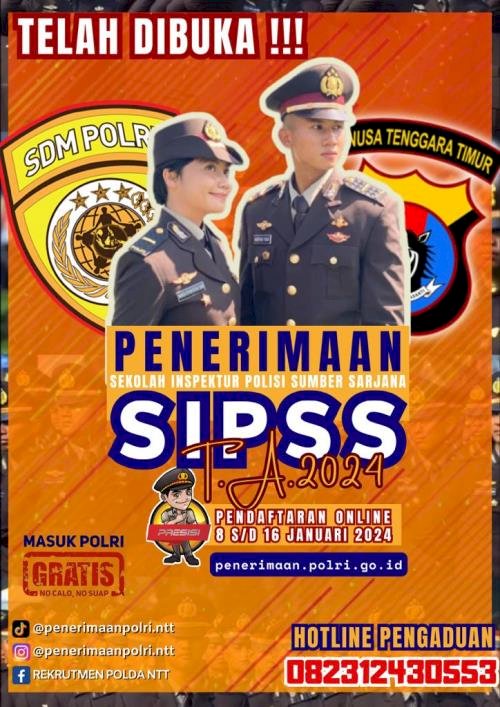 Polres TTS : Telah Dibuka Penerimaan Anggota Polri Melalui Sumber Serjana, Simak Persyaratannya