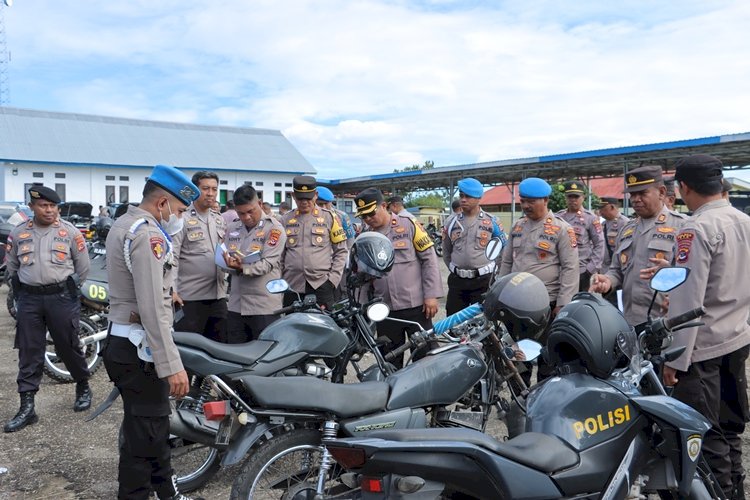 Cek Ranmor Dinas, Waka Polres TTTS: Wajib Menjaga dan Merawat Kendaraan Dengan Baik
