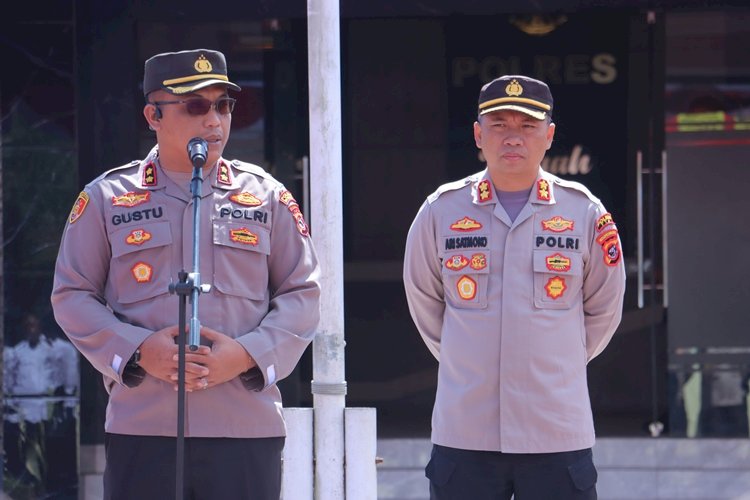 Pimpin Apel Perpisahan, Pejabat Lama Kapolres TTS Titip Pesan Agar Anggota Polres TTS Tetap Dukung Pejabat Baru Kapolres TTS