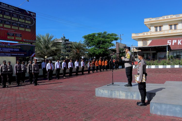 Apel Gelar Pasukan Ops Lilin Turangga 2024, Polres TTS Terjunkan Sejumlah Personil Jaga Perayaan Nataru