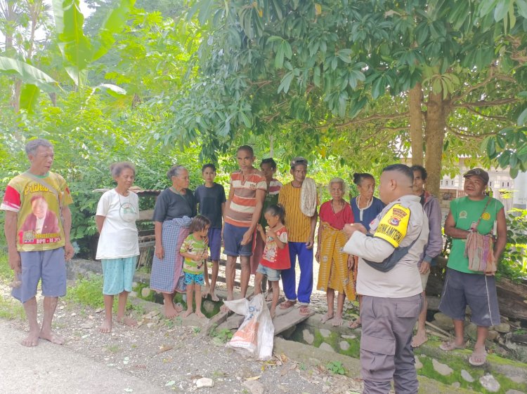 Hadapi Cuaca Ekstrim, Bhabinkamtibmas Imbau Warga Selalu Waspada