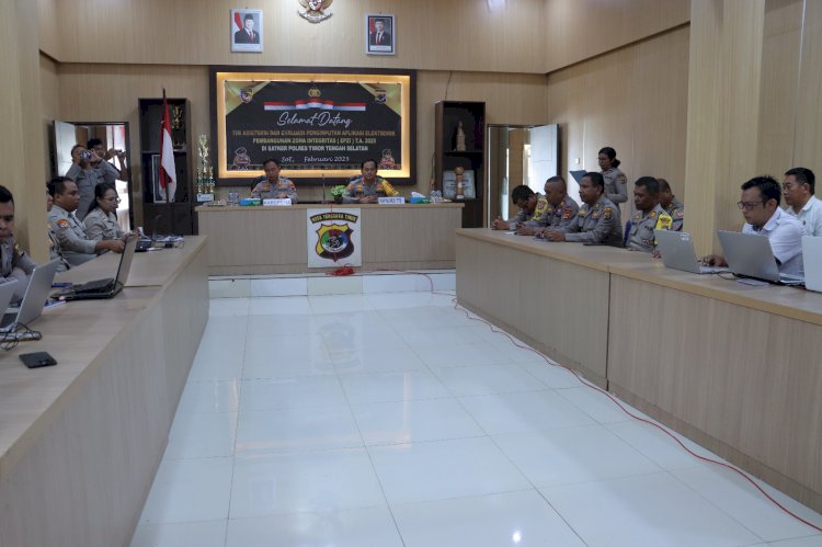 Bangun WBK dan WBBM, Biro rena Polda NTT Melaksanakan Asistensi dan Evaluasi Penginputan Aplikasi EPZI di Polres TTS