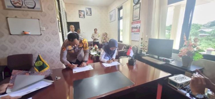 Jalin kerja Sama, Kapolres TTS Tanda Tangan MoU bersama Pengadilan Agama Kabupaten TTS