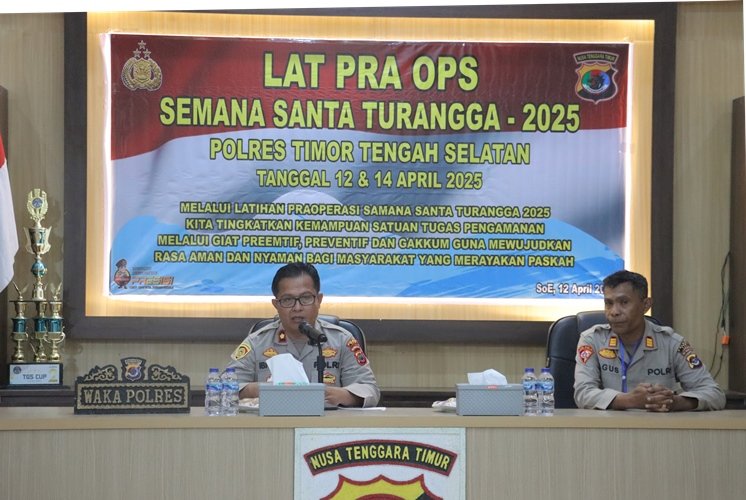 Laksanakan Lat Pra Ops Semana Santa, Waka Polres TTS : Laksanakan pengamanan Sebaik Mungkin