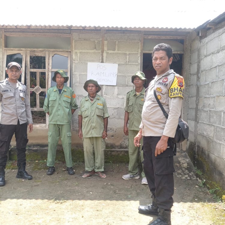 Jalin Kerjasama , Personil Polsek Polen Sambangi Anggota Linma