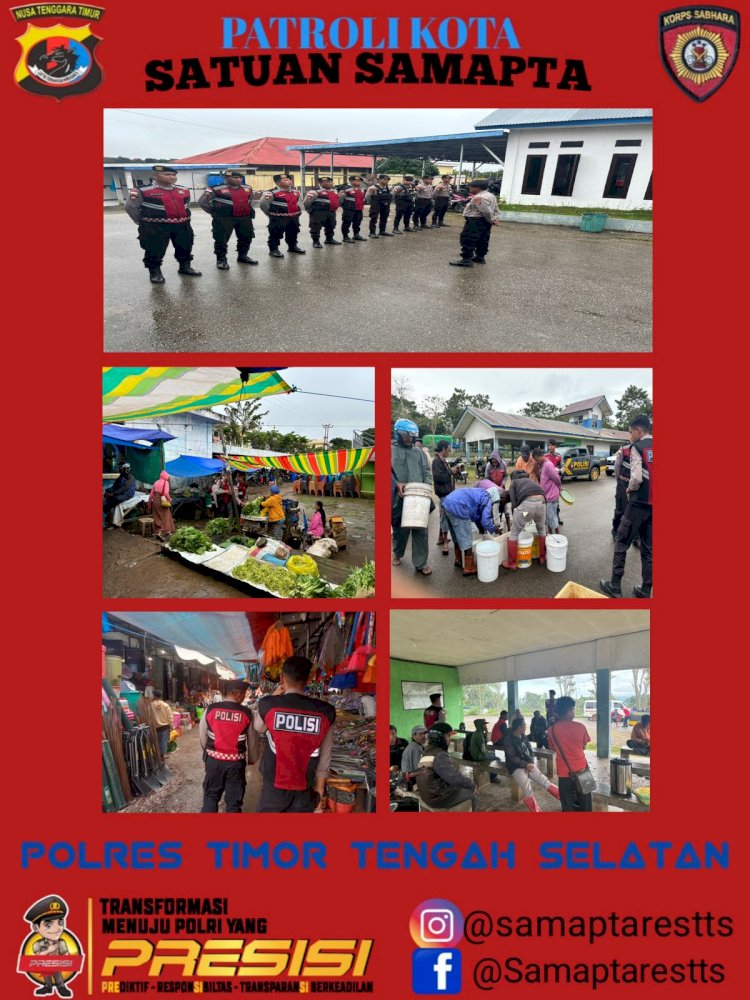 Cegah Aksi Premanisme Sat Samapta Polres TTS Laksanakan Patroli