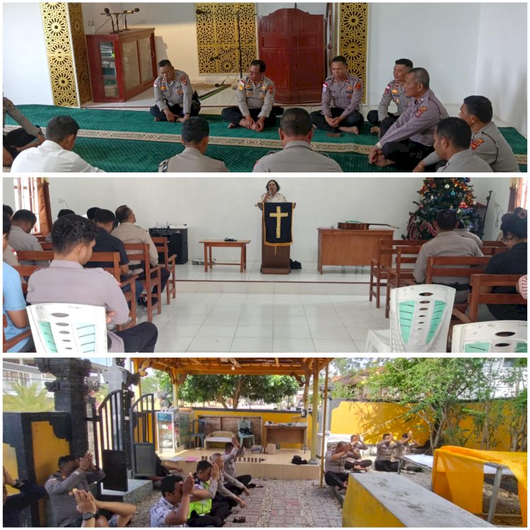 Terus Meningkatkan   Karakter Anggota  Yang Beriman dan  Bertaqwa Kepada Tuhan Yang Maha Esa,  Polres TTS Melaksanakan Binrohtal