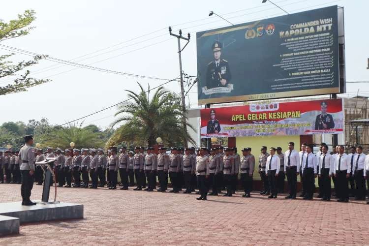 Kesiapan Hadapi Bencana Hidrometeorologi, Polres TTS Gelar Apel Kesiapan