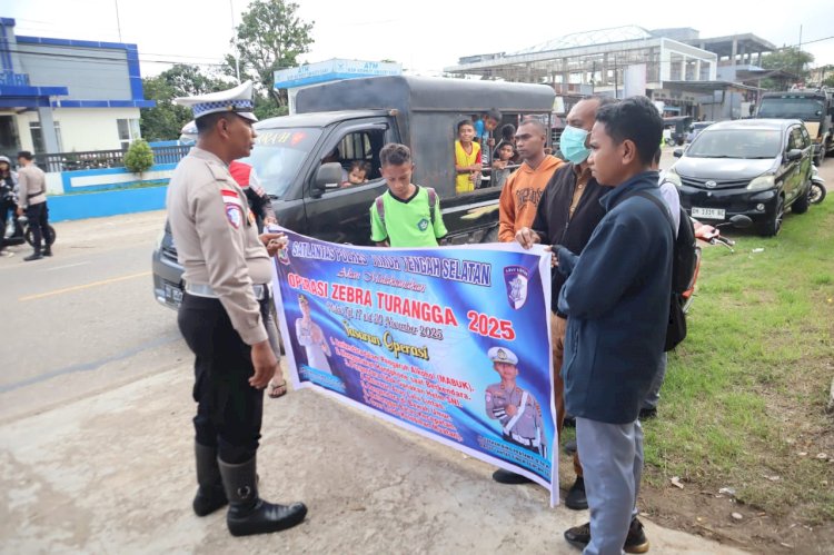 Gelar Operasi Zebra Turangga,  Pengguna Jalan Diberi Imbauan Kamseltibcar Lantas
