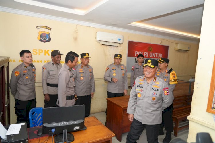 WAKAPOLRI MENYAPA PERSONEL POLRES FLORES TIMUR, TEKANKAN STANDAR LAYANAN 110 & PAMAPTA MERATA NASIONAL