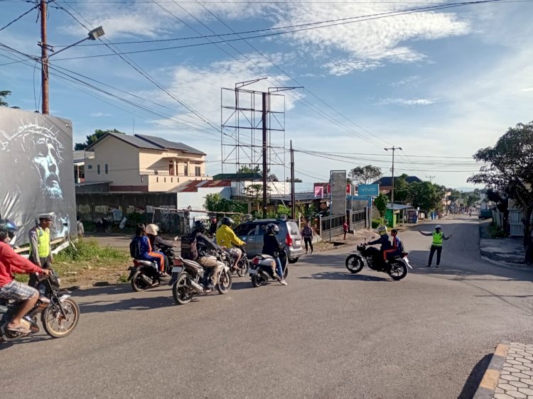 Polres TTS Terus Ciptakan Kamseltibcar Lantas, Rutin Turunkan Personil Gatur Pagi