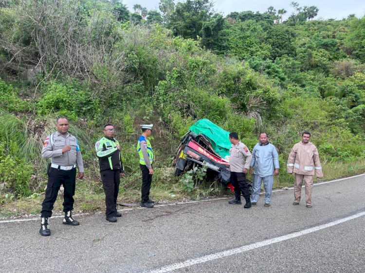 Polres TTS Ungkap Kronologis Kecelakaan Maut Pick Up Terbalik di Nunkolo yang Tewaskan Dua Orang