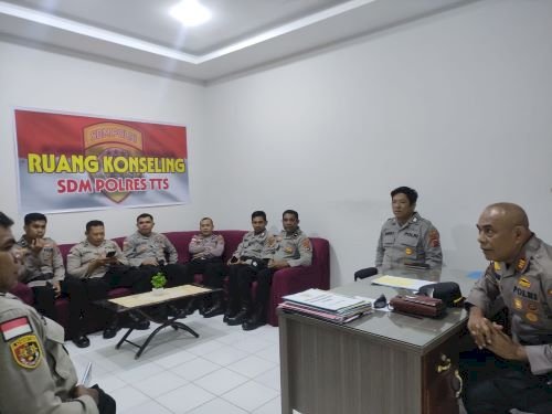 Bentuk Mental Yang Sehat Dan Jiwa Yang Tenang,  Polres TTS Laksanakan Bimbingan Psikologi Bagi Personel yang Mendapat Mutasi