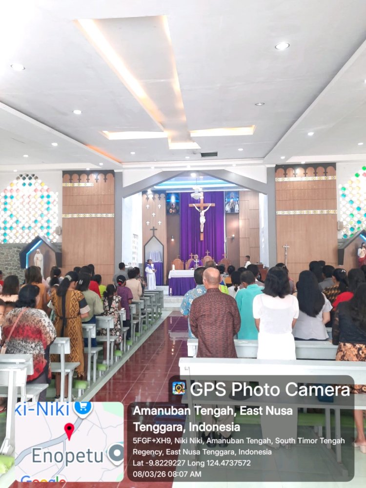 Kapolsek Amanuban Tengah Laksanakan  Minggu Kasih dan Sampaikan Pesan Kamtibmas