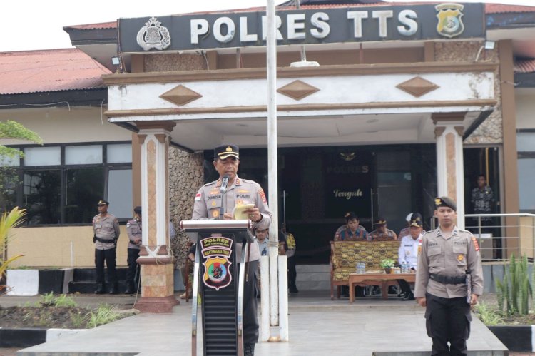 Siap Amankan  Perayaan Idul Fitri 1447 H,  Polres TTS Gelar Apel Pasukan Operasi Ketupat 2026