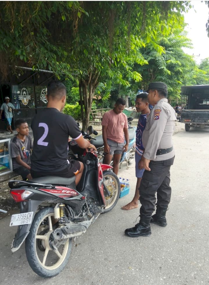 Himbauan Kamtibmas Waspadai TPPO dan Potensi Bencana Alam, Kanit Binmas Polsek Batu Putih Laksanakan Patroli ke Warga