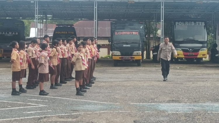 Membentuk Pribadi Yang Disiplin, Memiliki Rasa Tanggung Jawab dan Cinta Tanah Air, Polres TTS Gelar Latihan Saka Bhayangkara