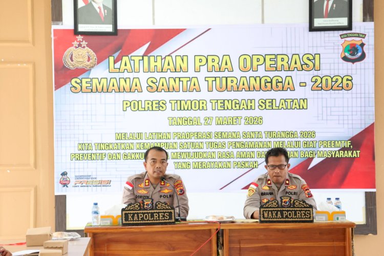 Siapkan Personel Untuk Amankan Ibadah Paskah, Polres TTS Gelar Latihan Pra Operasi Semana Santa Turangga 2026
