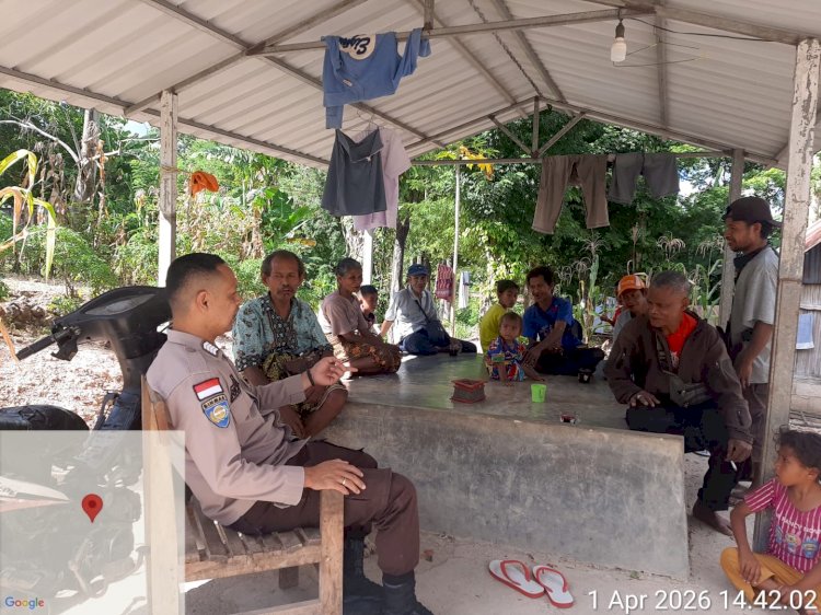 Himbauan ke Masyarakat Terkait Kamtibmas, Bhabinkamtibmas Laksanakan Sambang