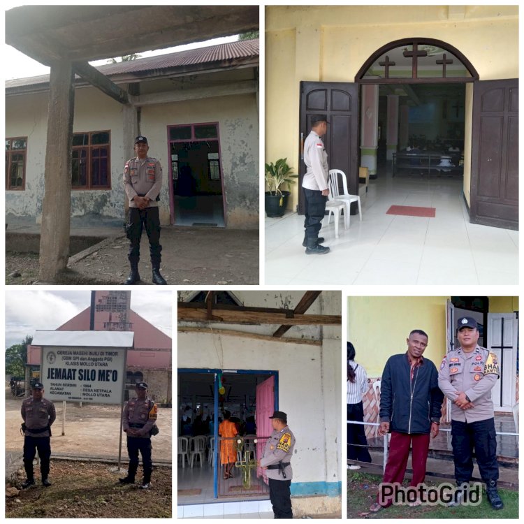 Polsek Mollo Utara Laksanakan Pengamanan Ibadah Paskah ke Dua, Pastikan Ibadah Berjalan Dengan Aman dan Lancar