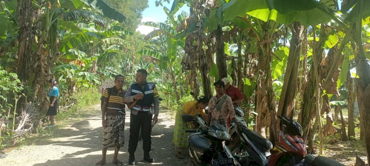 Bhabinkamtibmas Polsek Amanuban Timur Sambang Desa Oelet: Dorong Ketahanan Pangan dan Kamtibmas