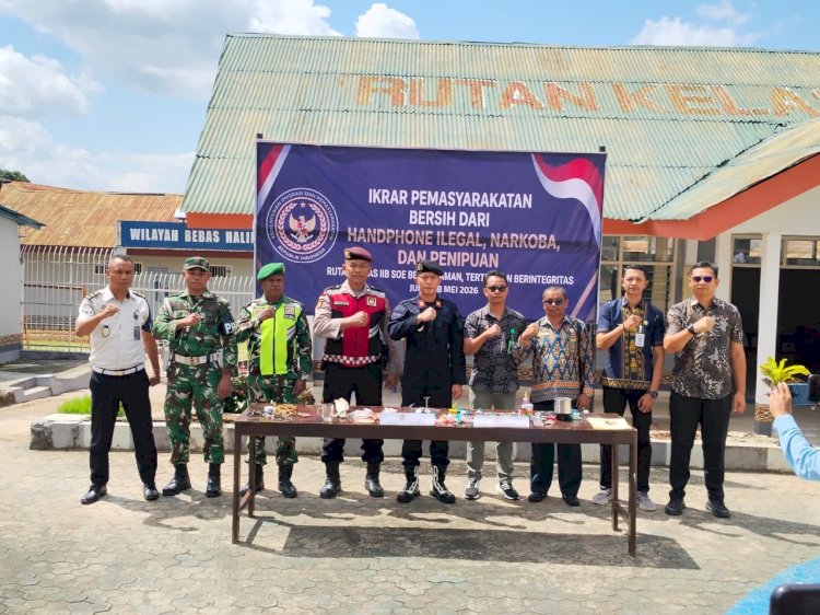 Polres TTS Hadiri Ikrar Pemasyarakatan Bersih dari Handphone Ilegal, Narkoba, dan Penipuan  di Rutan Soe
