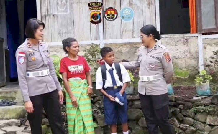 Kapolda NTT Ulurkan Kepedulian untuk Otni, Siswa SD di Mollo Utara yang Viral karena Sisihkan Daging untuk Ayah