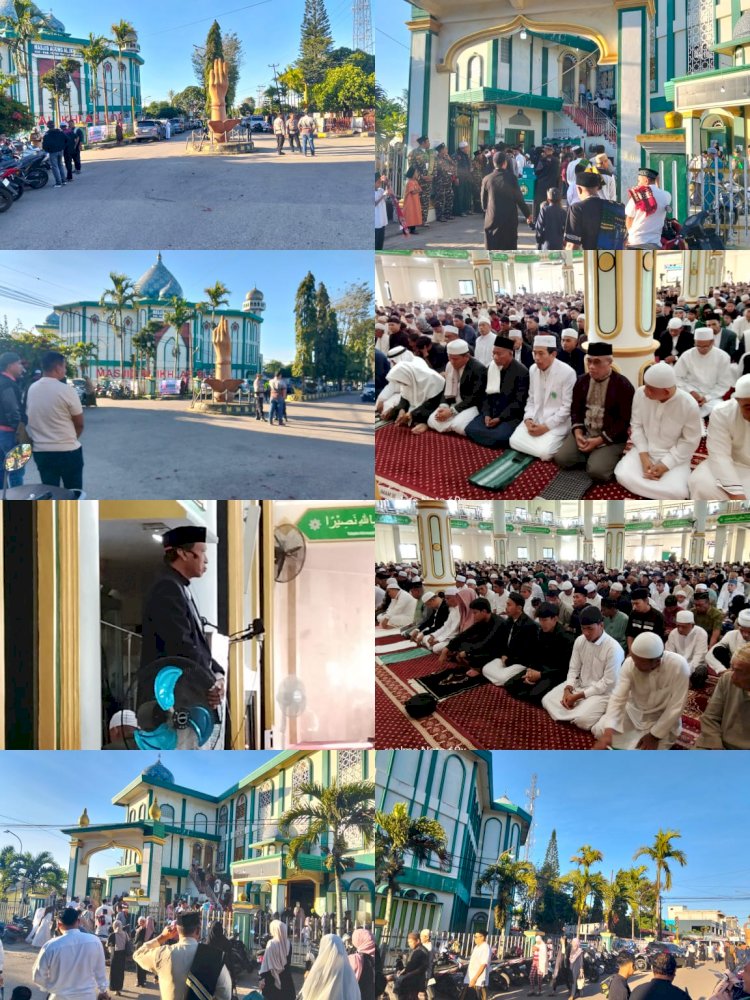 Polres TTS Laksanakan Pengamanan Sholat Ied Hari Raya Idul Adha 1447 H / 2026 M di Masjid Agung Al Ikhlas Soe