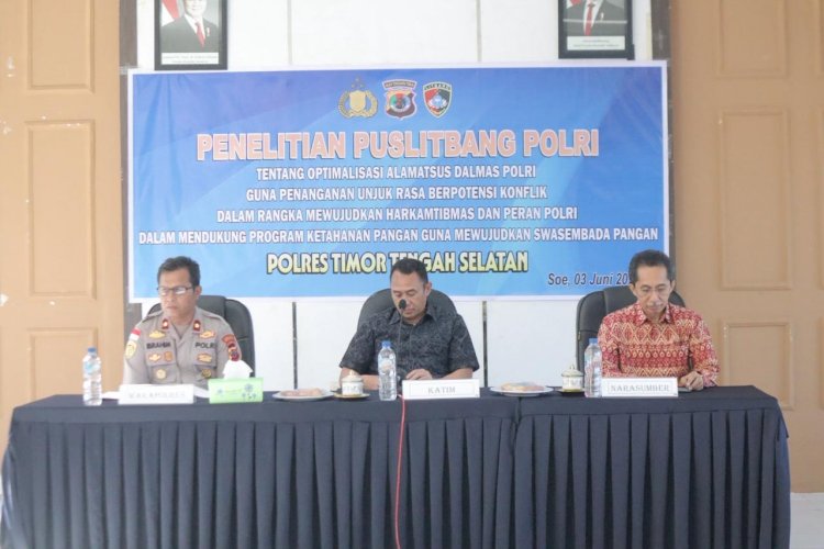 Puslitbang Polri Laksanakan Supervisi dan Penelitian di Polres TTS: Evaluasi Almatsus Dalmas hingga Dukung Program Ketahanan Pangan