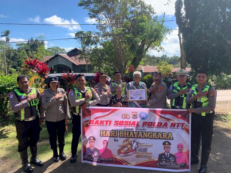 Polres TTS Gelar Baksos Sambut HUT Bhayangkara Ke-80 Tahun 2026 Kepada Purnawirawan Polri.