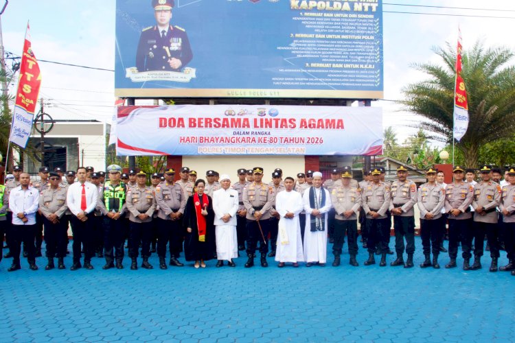 Sambut Hari Bhayangkara ke-80, Polres TTS Gelar Doa Bersama Lintas Agama untuk Kamtibmas Kondusif