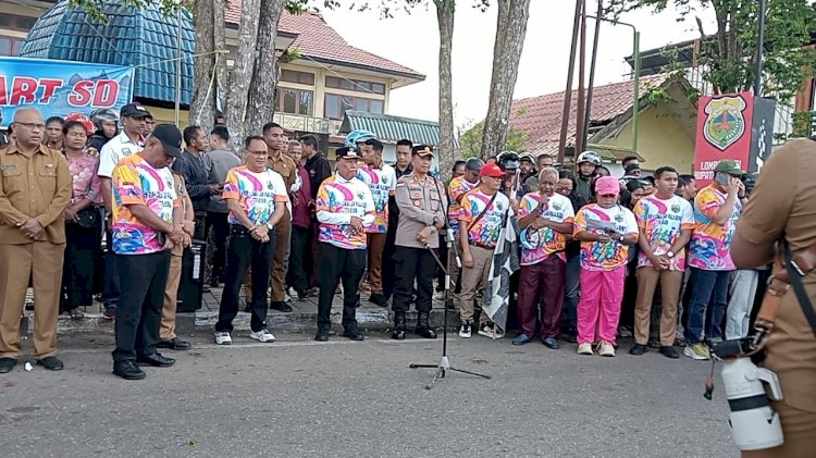 Kapolres TTS Apresiasi Semangat Siswa SD dan SMP di Ajang Lomba Lari Piala Bupati TTS