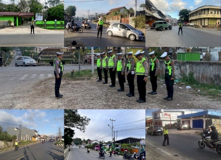 Optimalkan Pelayanan Pagi, Satlantas Polres TTS Amankan Arus Lalu Lintas Kota Soe