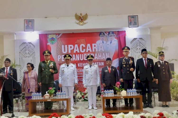 Kapolres TTS Hadiri Upacara Penganugerahan Satyalancana Karya Satya bagi PNS Kab. TTS