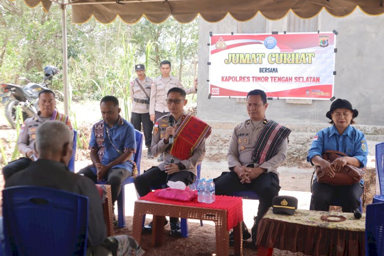 Serap Aspirasi Warga Noinbila, Kapolres TTS Sosialisasi Layanan Bebas Pulsa 110 hingga Solusi Air Bersih